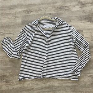 Frank & Eileen Patrick Striped Popover Henley Size Small